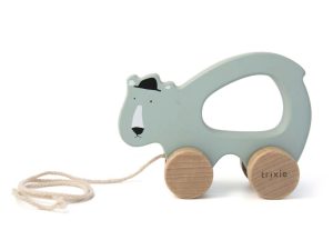 Trixie® Lesena igrača na kolesih Mr. Polar Bear