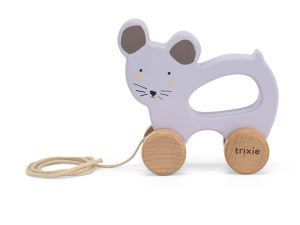 Trixie® Lesena igrača na kolesih Mrs. Mouse